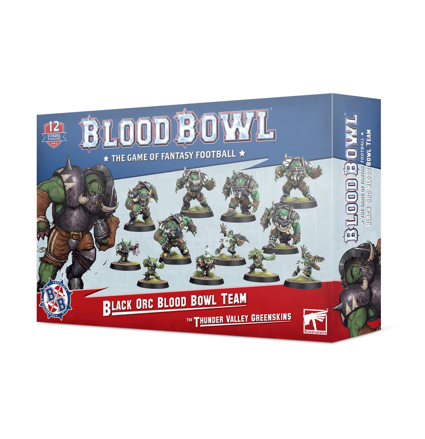 Blood Bowl - The Thunder Valley Greenskins- Black Orc Team