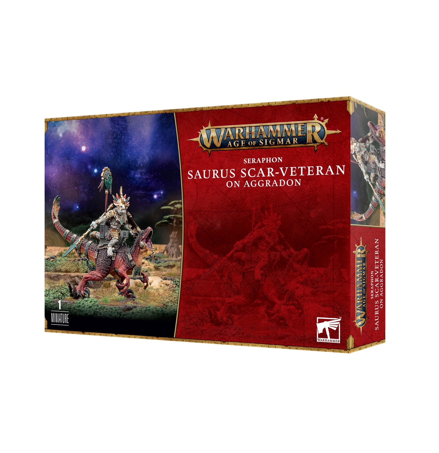Seraphon - Saurus Scar-Veteran on Aggradon