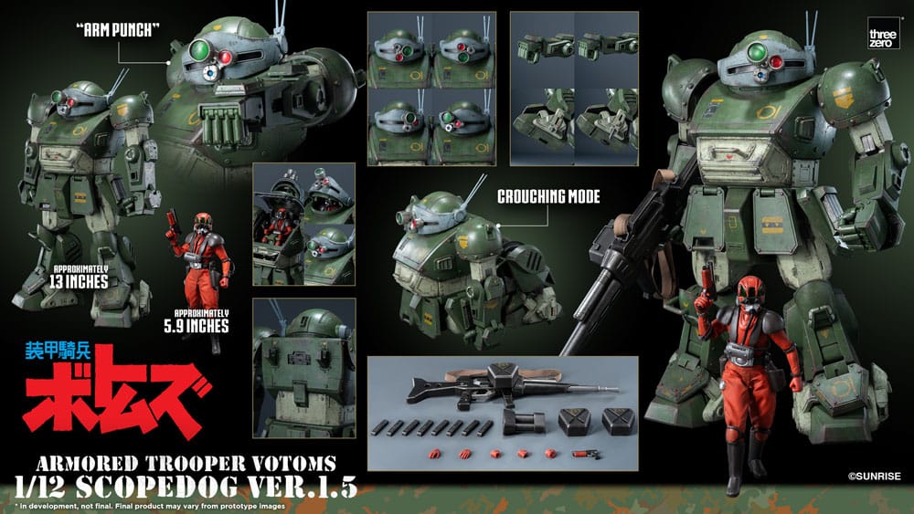 Armored Trooper Votoms Robo-Dou Action Figure Strikedog 16 cm
