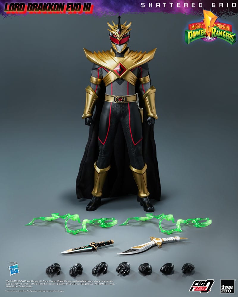 Mighty Morphin Power Rangers Shattered Grid  FigZero Action Figure 1/6 Lord Drakkon Evo III 30 cm