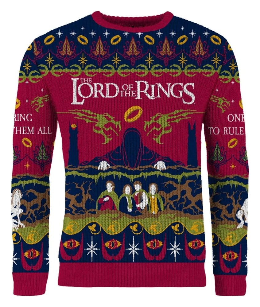 Lord Of The Rings Christmas Sweater One Sweater To Rule Them All Size XXL
