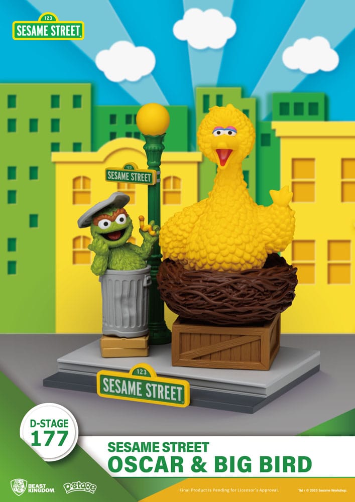 Sesame Street D-Stage PVC Statue Oscar & Big Bird 12 cm