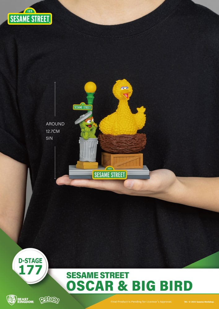 Sesame Street D-Stage PVC Statue Oscar & Big Bird 12 cm