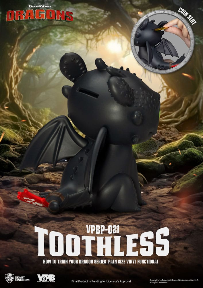 How to Train Your Dragon Piggy Vinyl Bank Toothless 12 cm