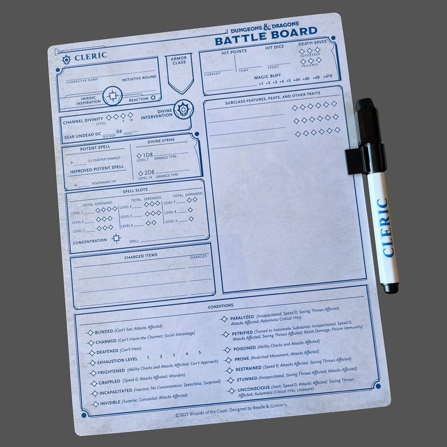 Dungeons & Dragons Battle Board Notebook Cleric