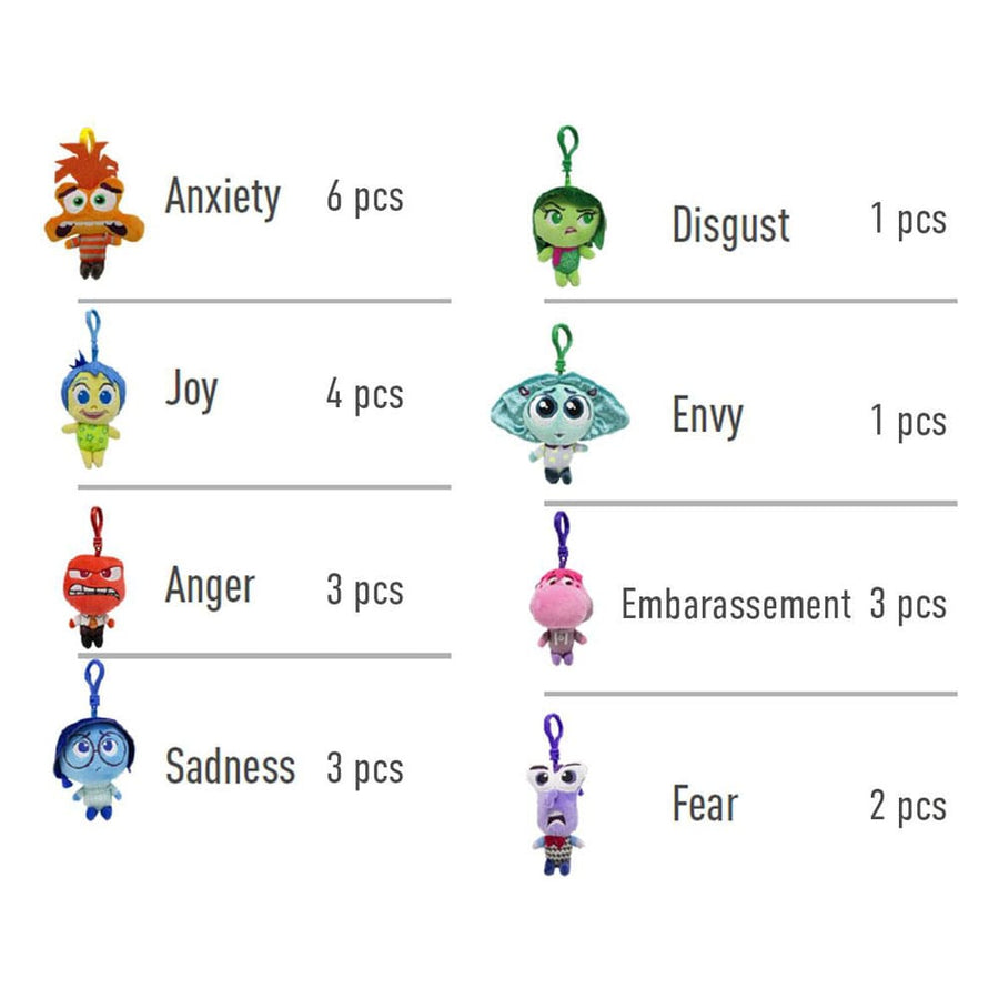 Inside Out Plush Keychains 12 cm Assortment (24)
