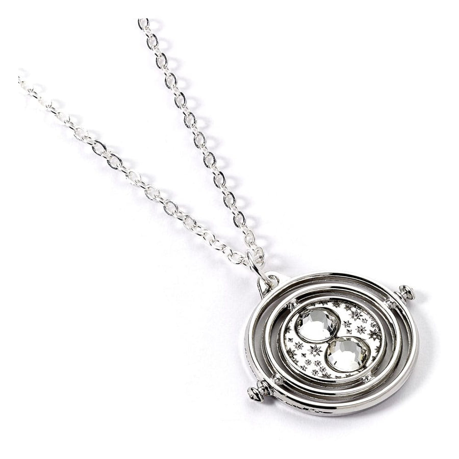 Harry Potter Necklace Time Turner Charm (Silver Tone)