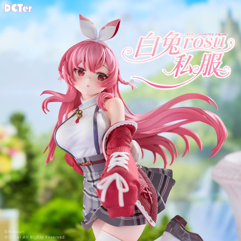 Rosuuri Original Character PVC Statue 1/7 White Rabbit Rosu Casual Clothes Ver. 25 cm