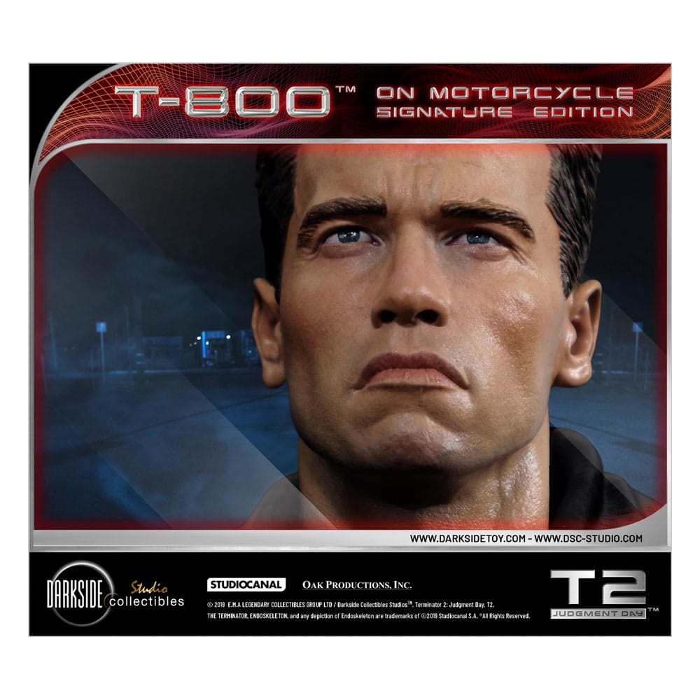 Terminator 2 Statue T-800 On Motorcycle Limited Signature Edition Exclusive 70 cm