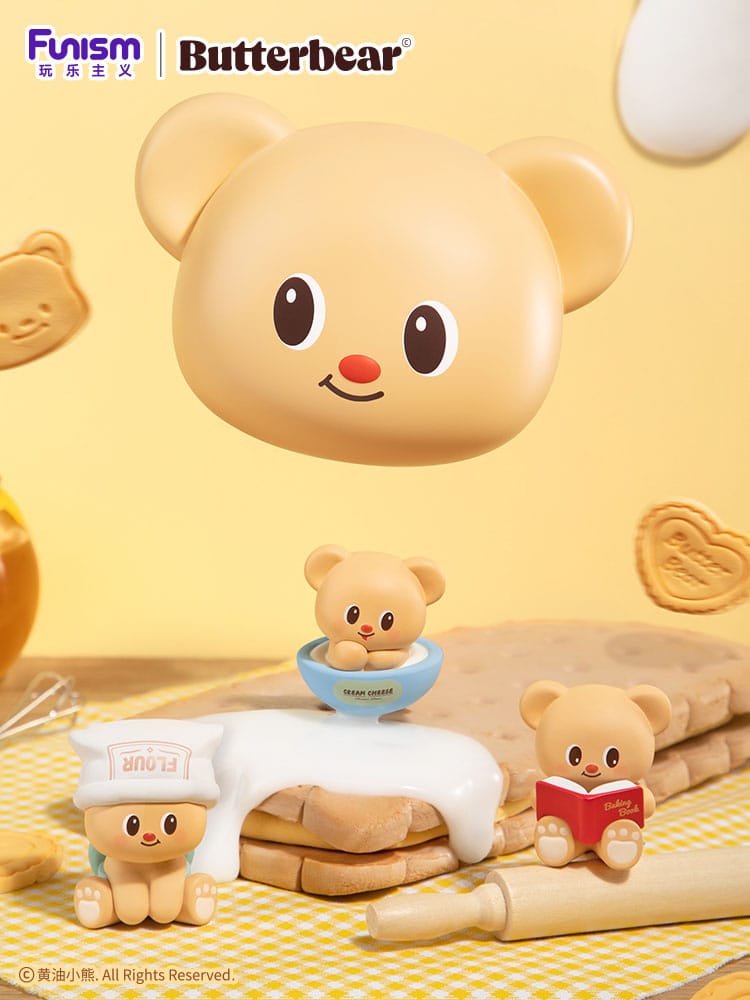 Butterbear Baked with Love Series Mini Figures 3-Pack Chubby Face 9 cm Display (6)