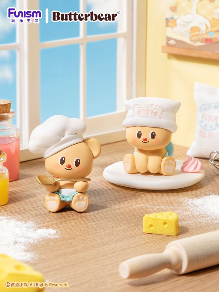 Butterbear Baked with Love Series Mini Figures 3-Pack Chubby Face 9 cm Display (6)
