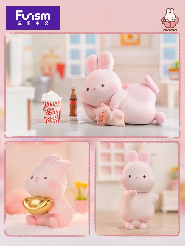 Momo Bunny Daily Series Mini Figures 9 cm Display (9)
