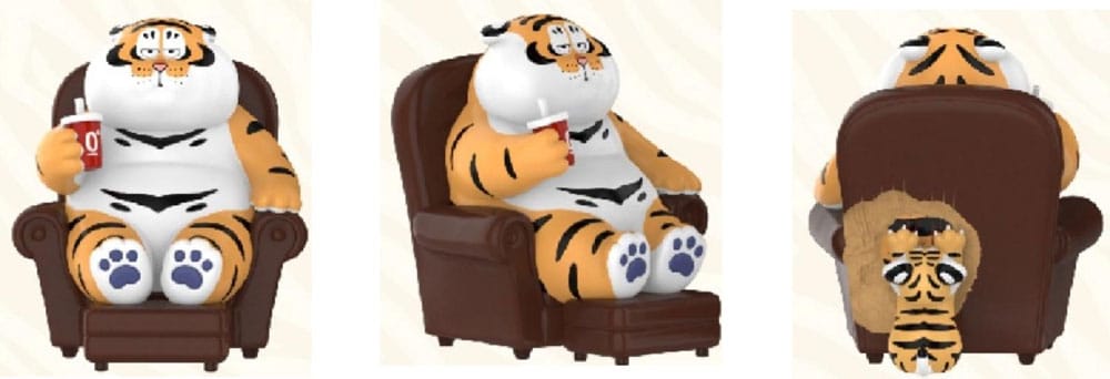 I Am Not Fat Tiger Roaring Love Series Mini Figures 9 cm Display (8)