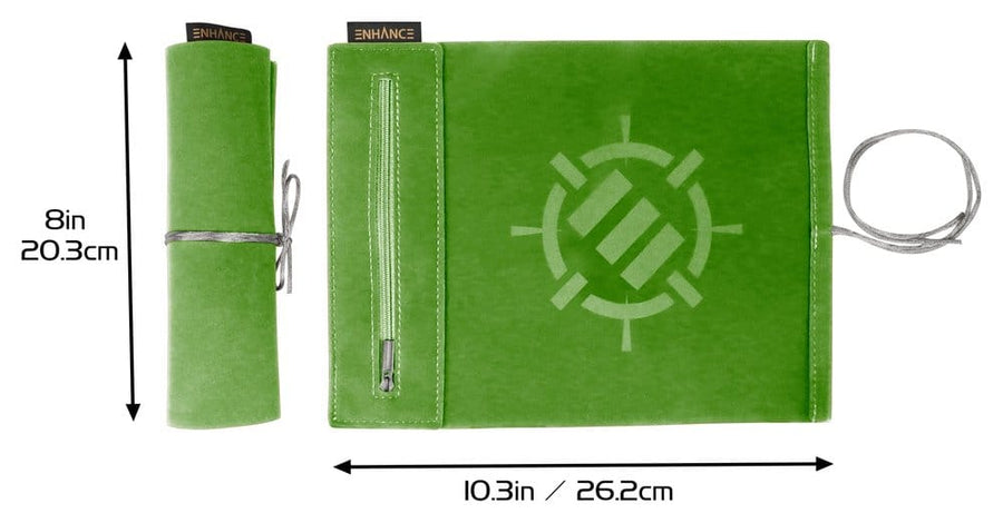 Enhance Tabletop Accessories Roll on a Scroll Dice and Rolling Mat Green