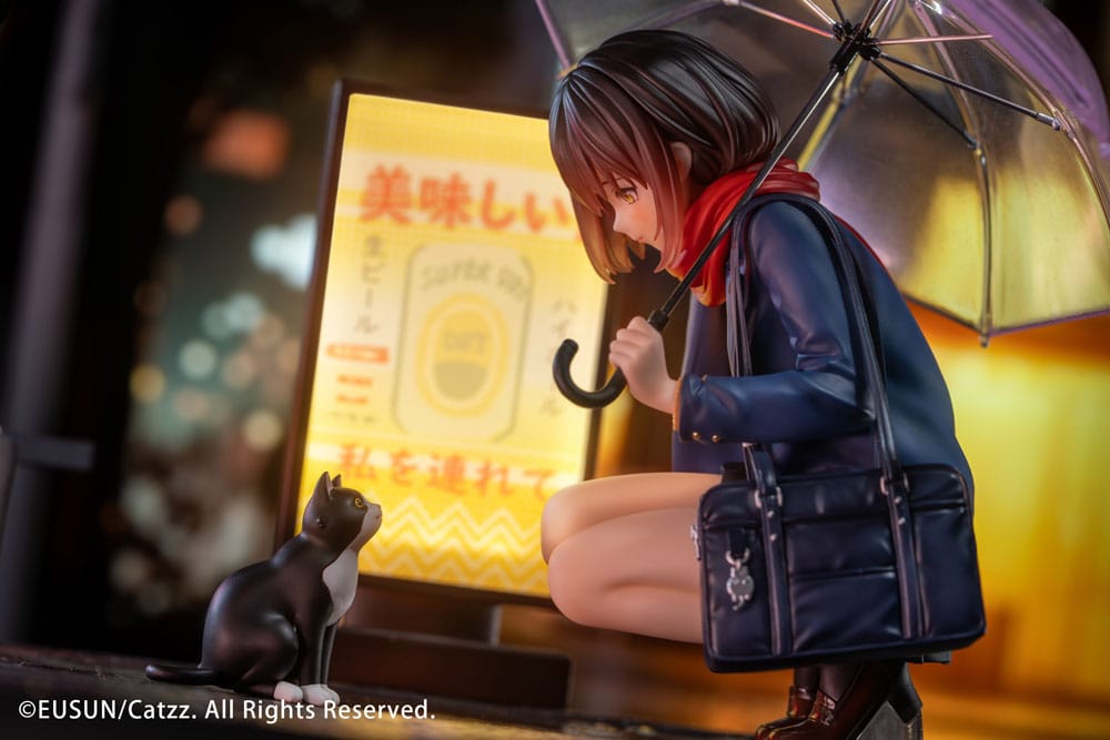 Original Character Statue 1/7 Rainy Day - Meeting Illustrated by Catzz 16 cm