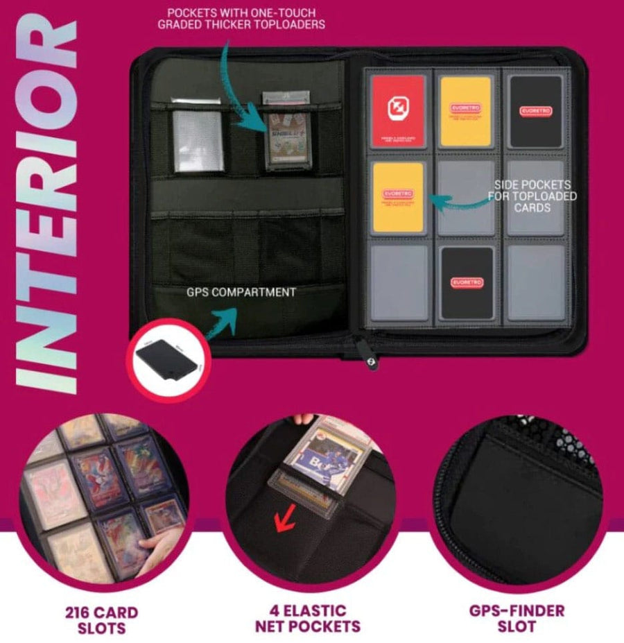 Evoretro Shield+ Topload Cards Binder 216 Cards Purple