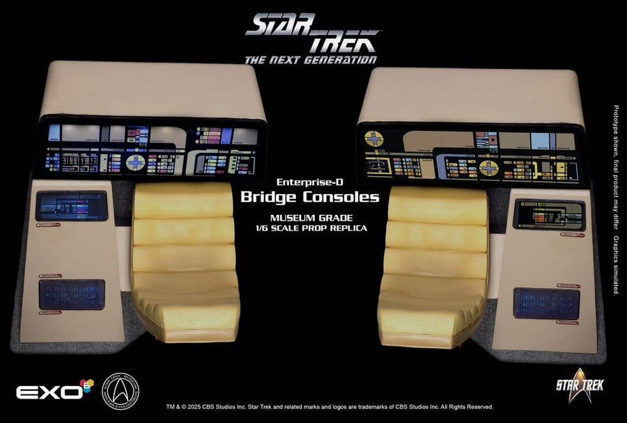 Star Trek: The Next Generation Replica 1/6 Enterprise-D Bridge Consoles Set