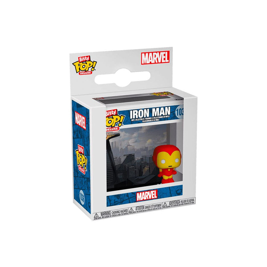 Iron Man Bitty POP! Deluxe Vinyl Figure Iron Man(AvengerTower) Display (12) 2,5 cm