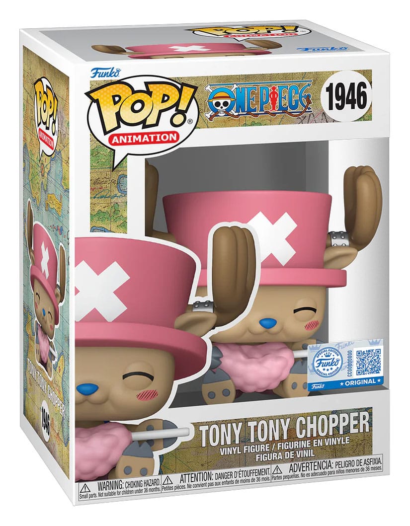 One Piece POP! Animation Vinyl Figure Tony Tony Chopper with Cotton Candy Exclusive 9 cm