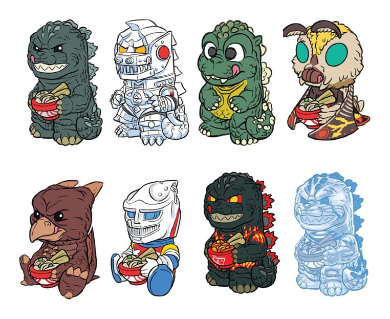 Godzilla + Rokimoto Mini Figures 10 cm Display (12)