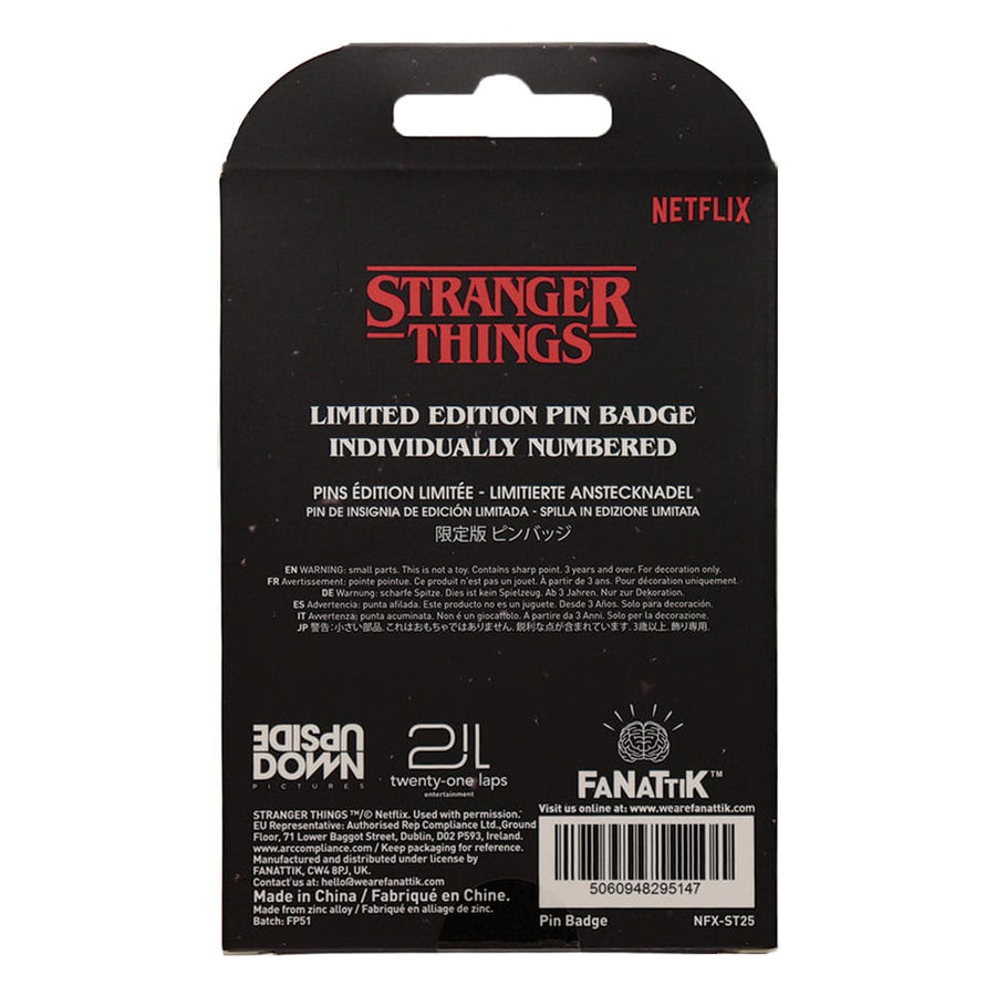Stranger Things Pin Badge Hellfire Lives Limited Edition