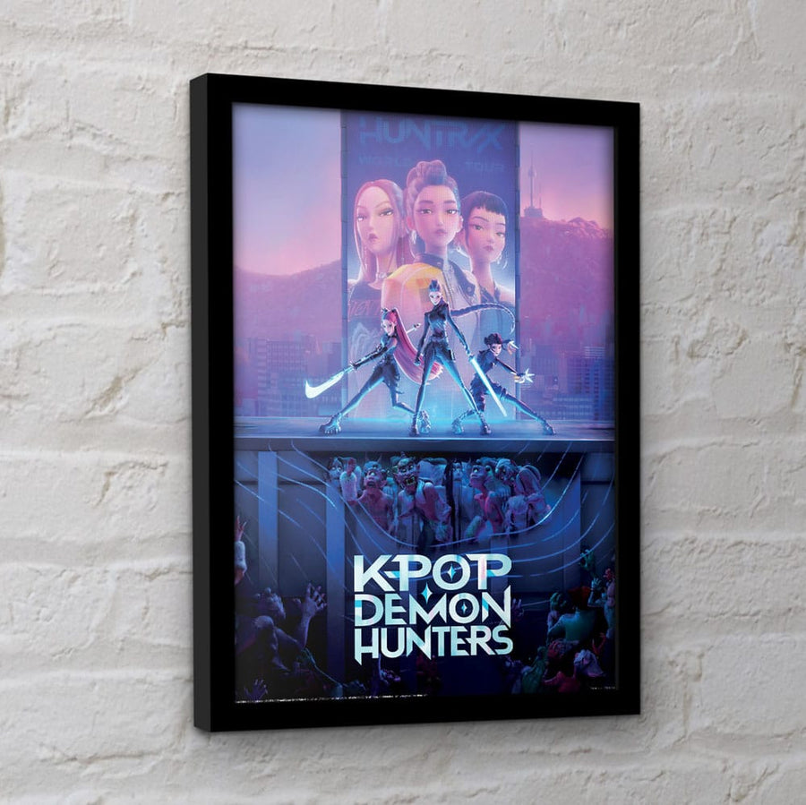 KPop Demon Hunters Collector Print Framed Poster Movie Key Art