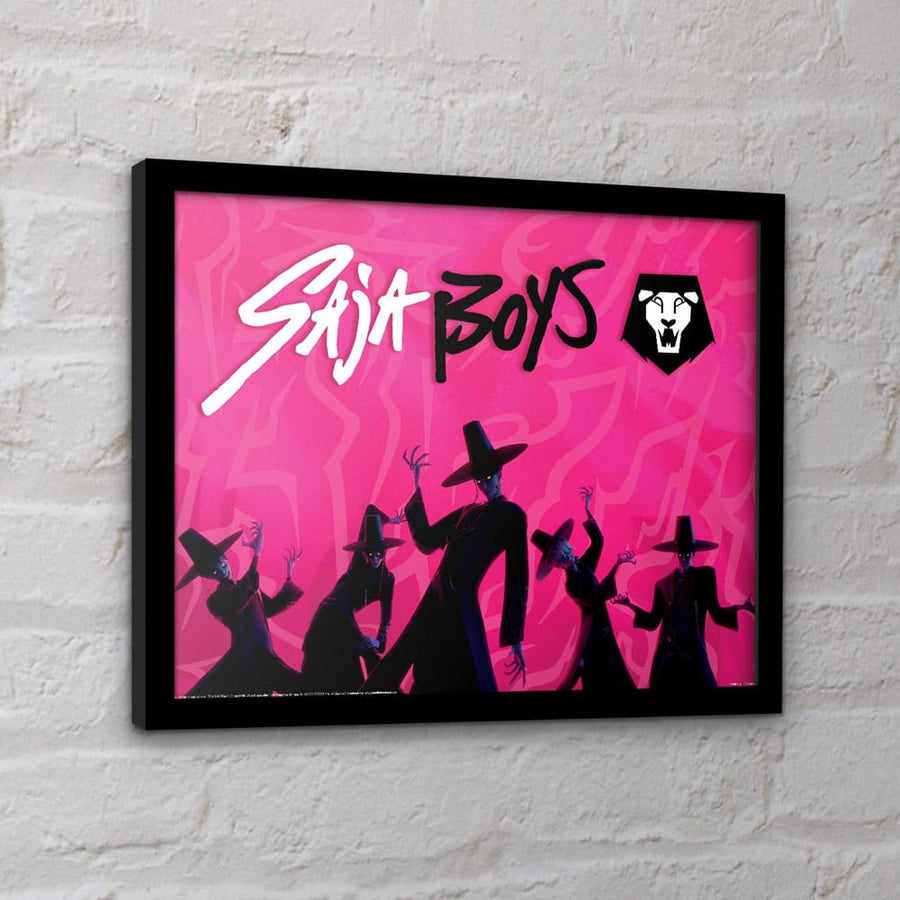 KPop Demon Hunters Collector Print Framed Poster Saja Boys Idol