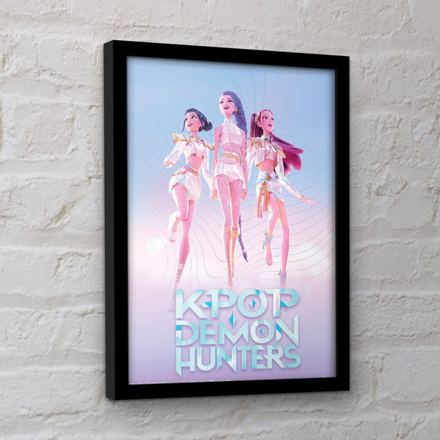 KPop Demon Hunters Collector Print Framed Poster Trio
