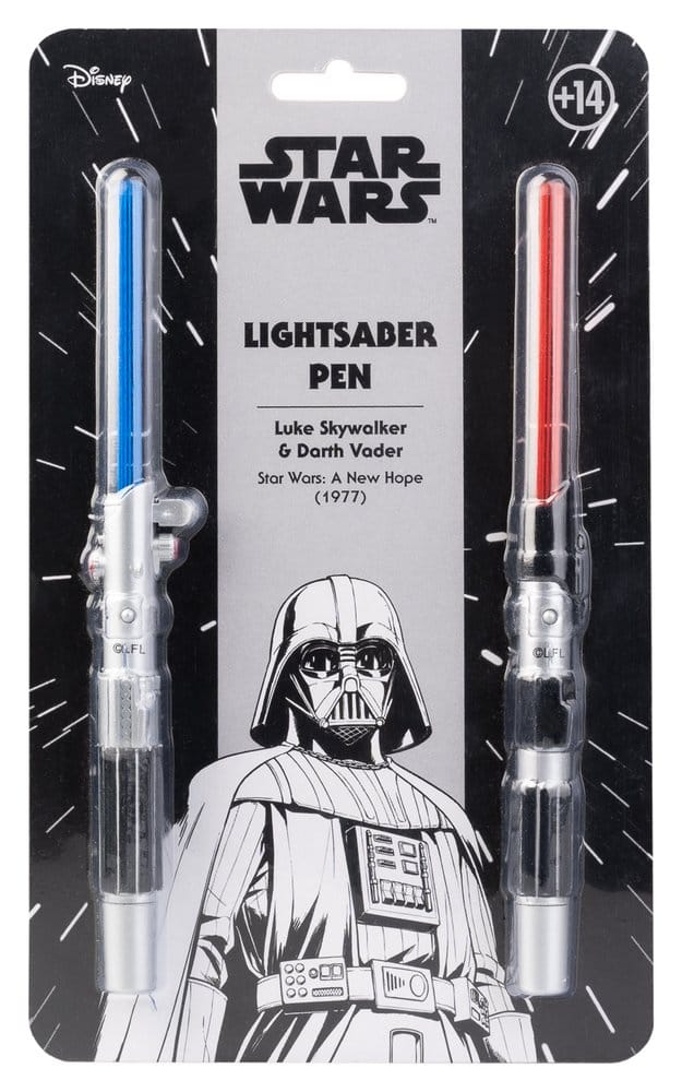 Star Wars Set of 2 Lightsaber Pens Luke Skywalker & Darth Vader