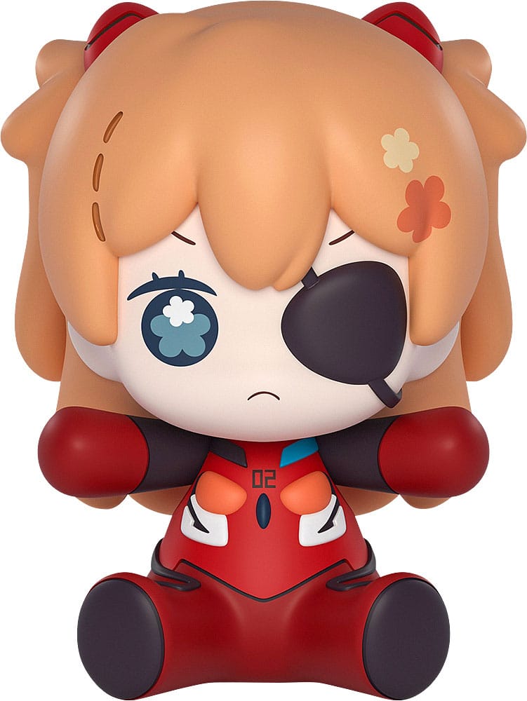 Asuka Shikinami Langley (Rebuild of Evangelion) Huggy Good Smile Chibi Figure, Eye Patch Version