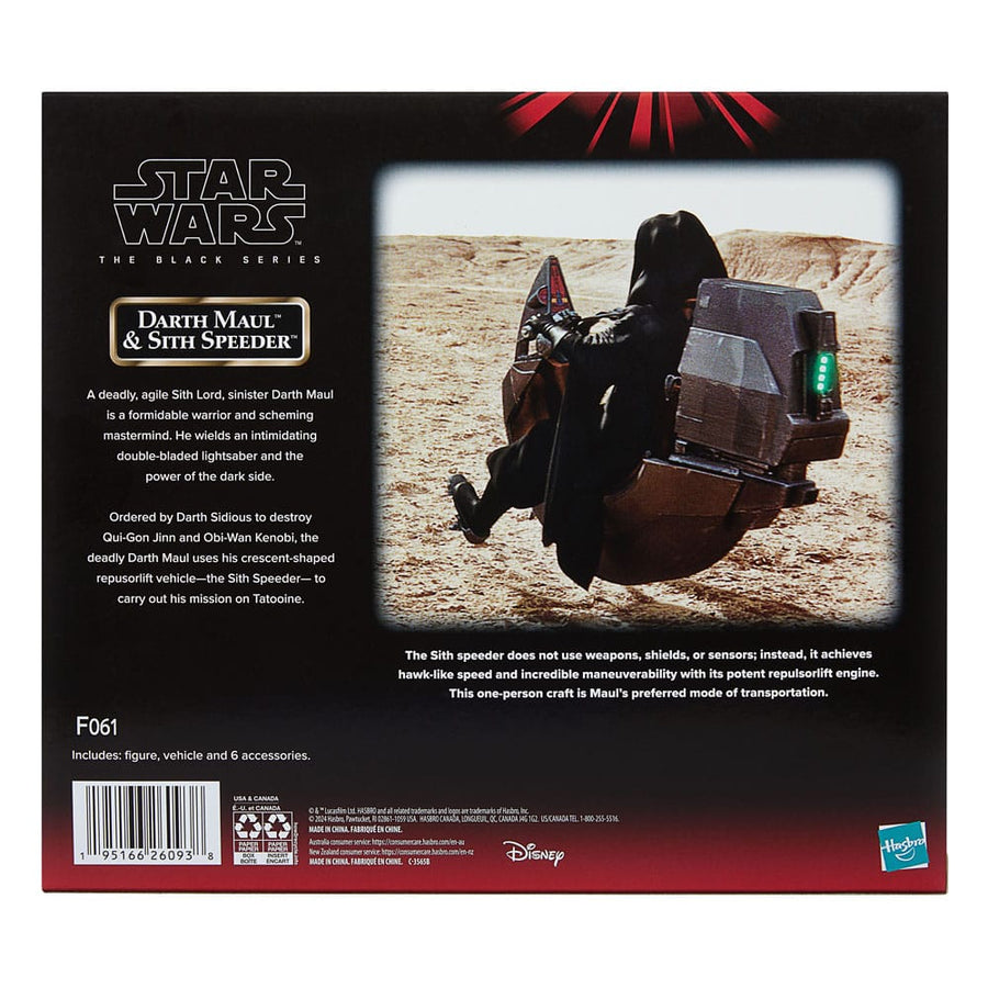 Star Wars Episode I Black Series Vehicle with Action Figure Darth Maul & Sith Speeder 25th Anniversary