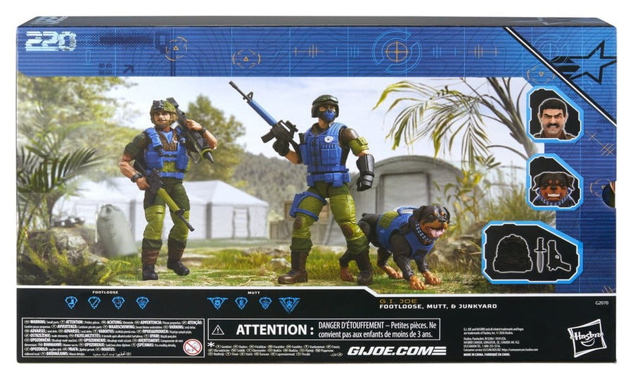 G.I. Joe Classified Series Action Figure 3-Pack #220 Mad Marauders: Footloose & Mutt & Junkyard 15 cm
