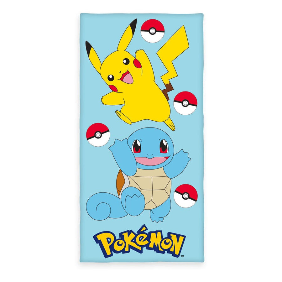 Pokemon - Velour Towel - Pikachu & Squirtle
