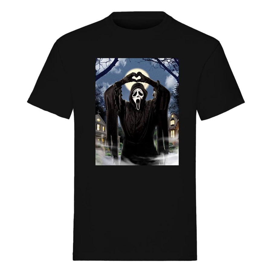 Scream T-Shirt Ghost Face Hearts Size M