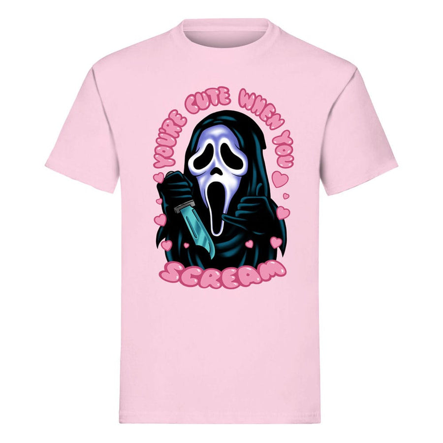 Scream T-Shirt Ghost Face You're Cute when you Scream Size XL