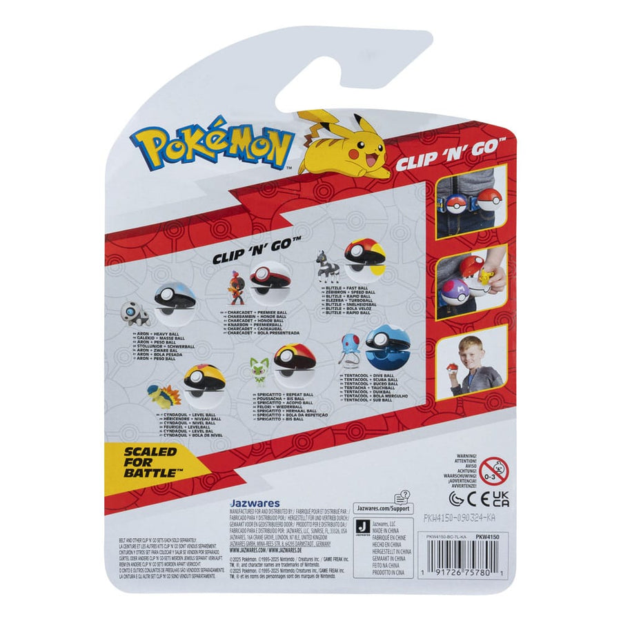 Pokémon Clip'n'Go Poké Balls Blitzle & Fast Ball