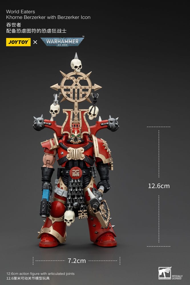 Warhammer 40K - Action Figure 1/18 - World Eaters Khorne Berzerker with Berzerker lcon