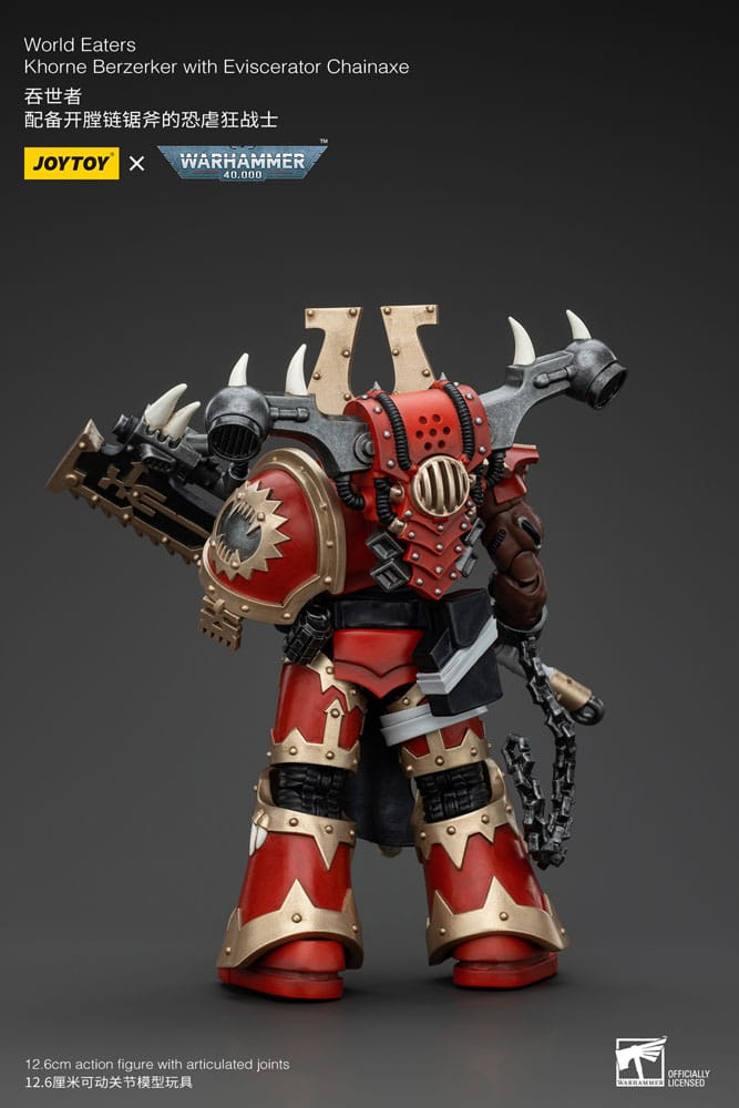 Warhammer 40K - Action Figure 1/18 - World Eaters Khorne Berzerker with Eviscerator Chainaxe