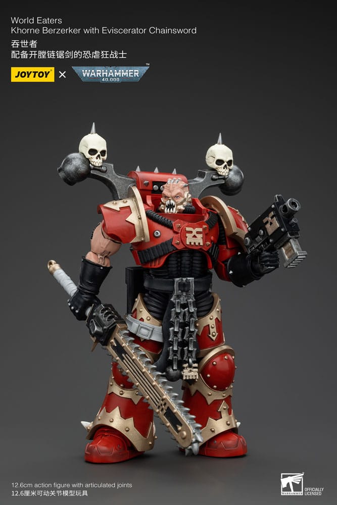 Warhammer 40K - Action Figure 1/18 - World Eaters Khorne Berzerker with Eviscerator Chainsword