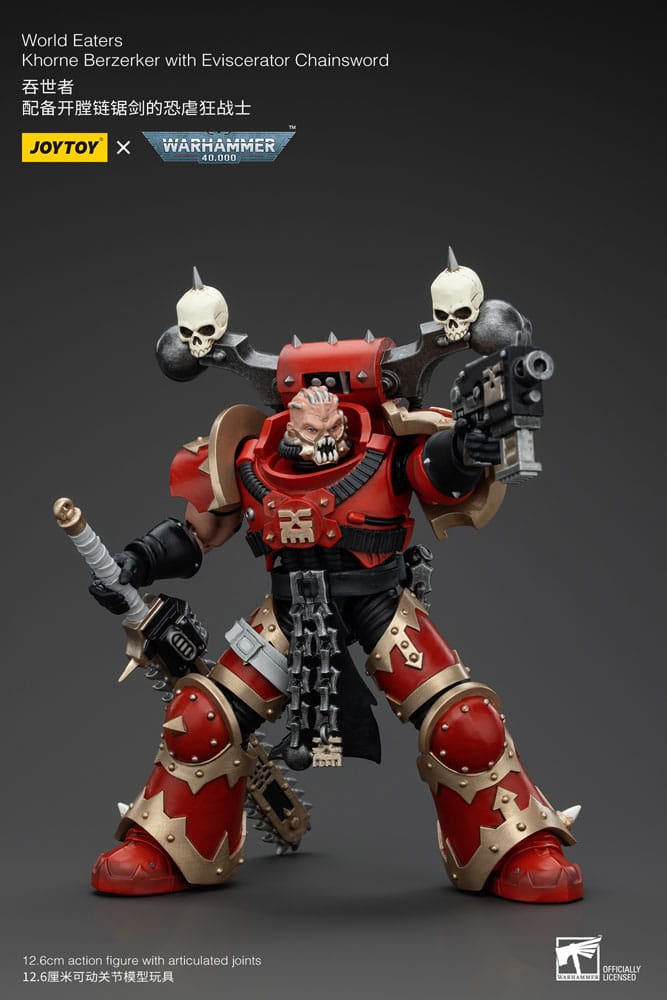 Warhammer 40K - Action Figure 1/18 - World Eaters Khorne Berzerker with Eviscerator Chainsword