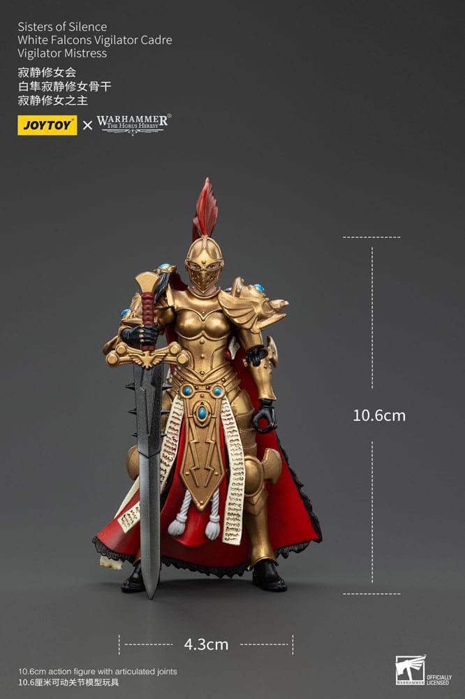 Warhammer The Horus Heresy - Actionfigure - Sisters of Silence White Falcons Vigilator Cadre Vigilator Mistress