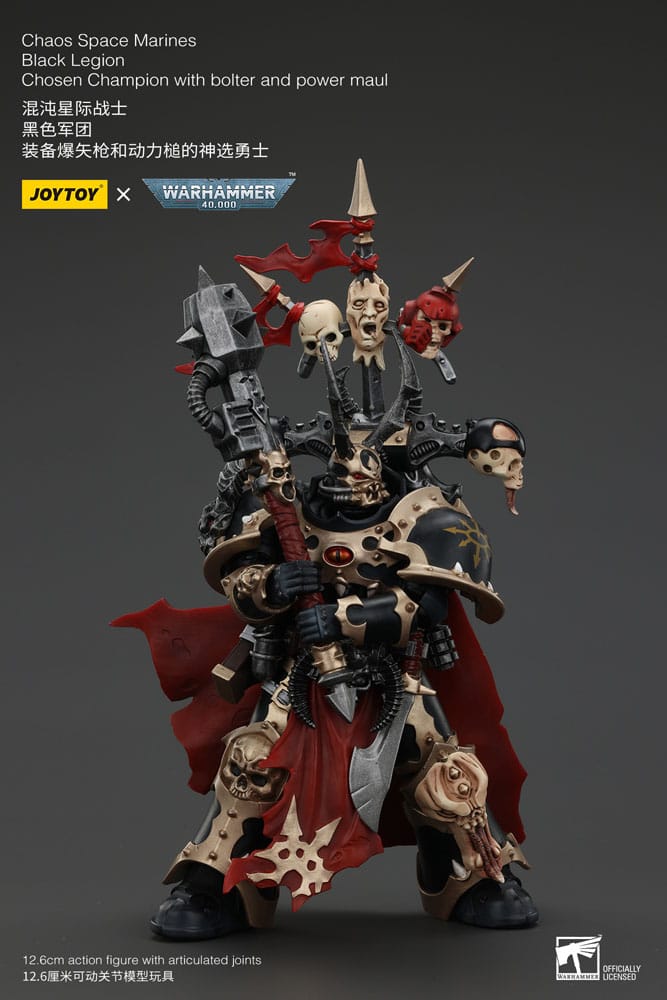 Warhammer 40K - Actionfigure - Chaos Space Marines Black Legion Chosen Champion with bolter and power maul