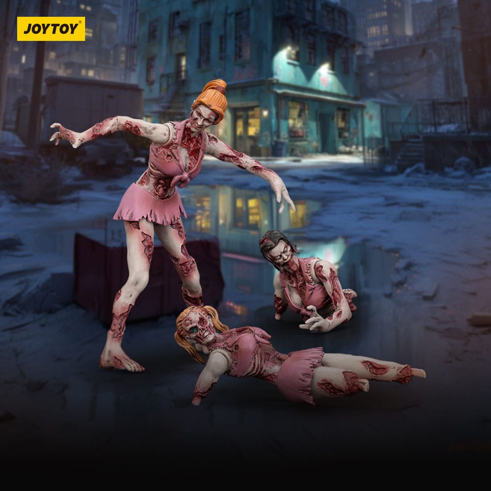 Zombie Dark Source Action Figures 3-Pack Cheer Leaders 8 cm