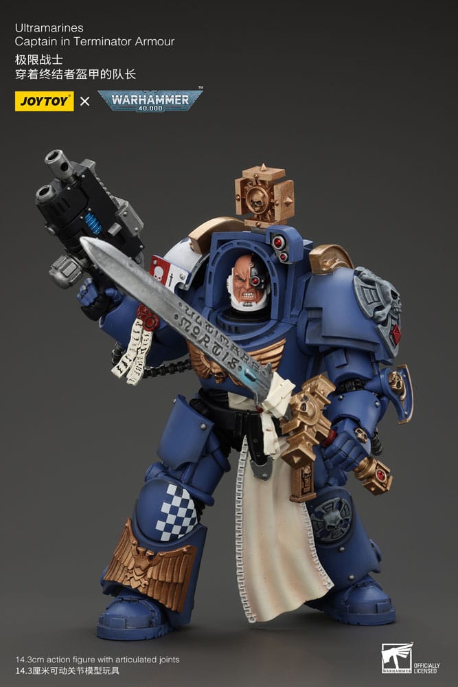 Warhammer 40K - Action Figure 1/18 - Ultramarines Captain In Terminator Armour