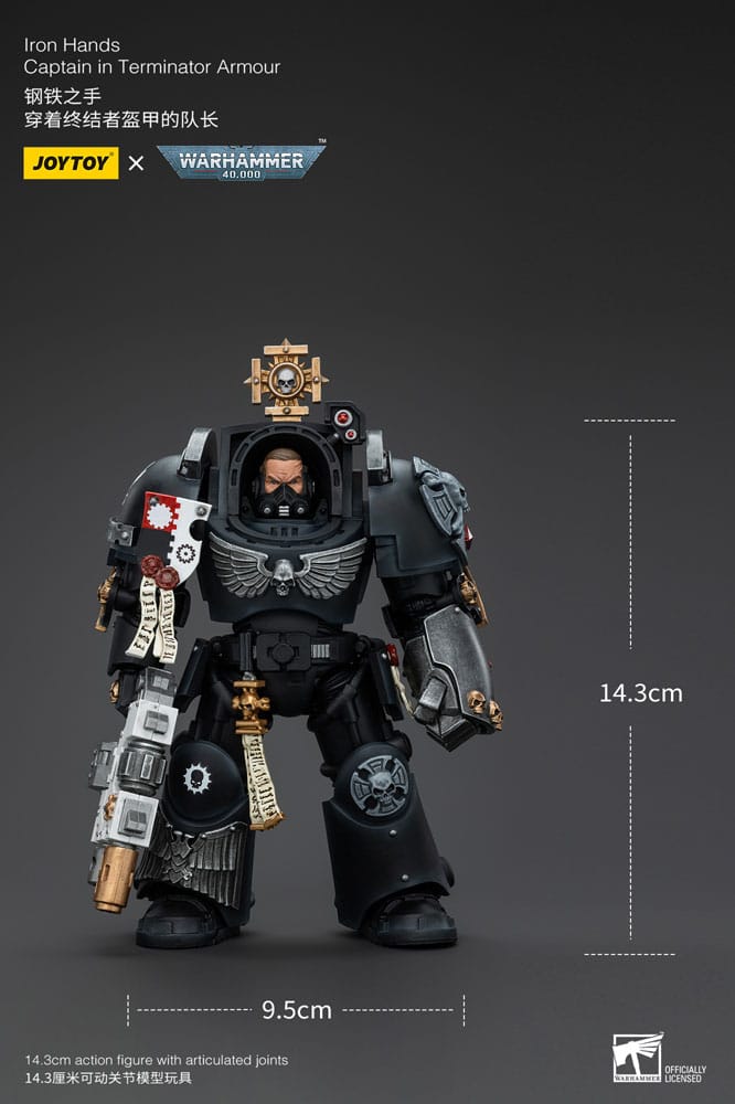 Warhammer 40K - Action Figure 1/18 - Iron Hands Captain in Terminator Armour