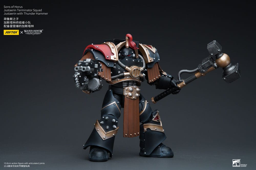 Warhammer The Horus Heresy - Action Figure 1/18 - Sons of Horus Justaerin Terminator Squad Justaerin with Thunder Hammer