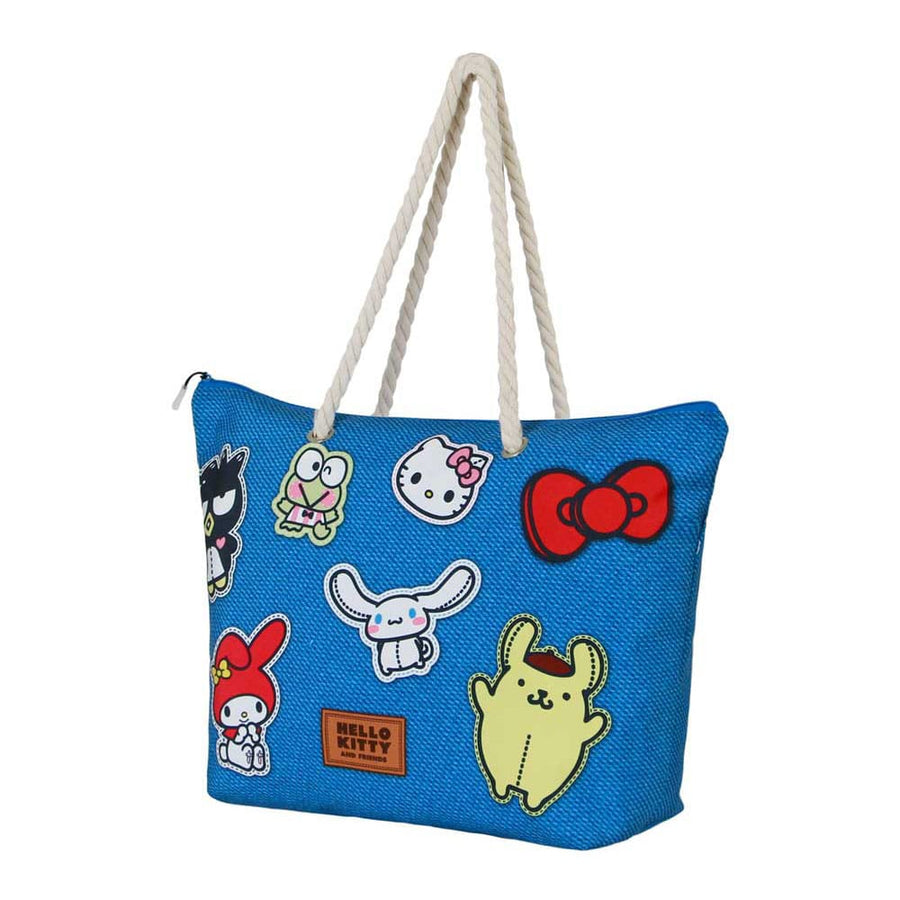 Sanrio Soleil Beach Bag Hello Kitty Stickers Blue