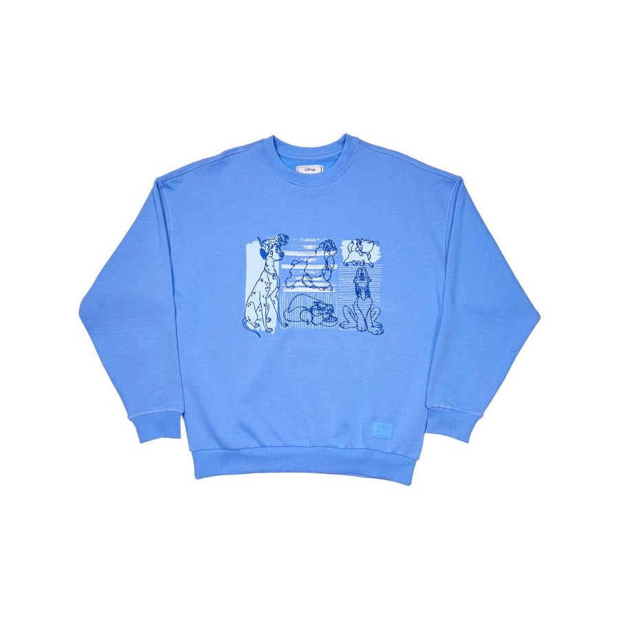 Disney by Loungefly Sweatshirt Unisex Dogs & Cats Oversized Crewneck Size L