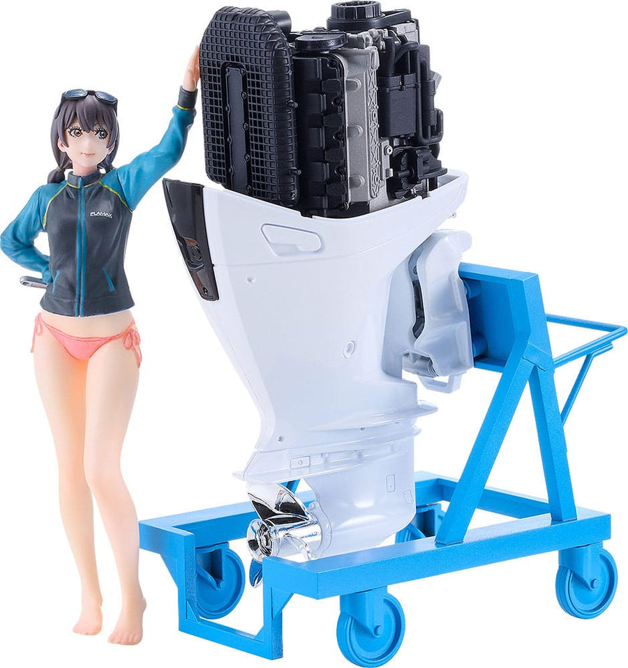 Original Character PLAMAX Plastic Model Kit MF-97 minimum factory Minori with Honda BF350 Grand Prix White 10 cm