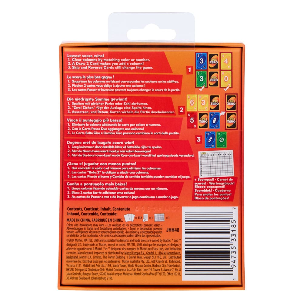 UNO Zero Card Game